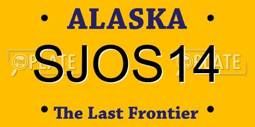 SJOS14 Alaska License Plate