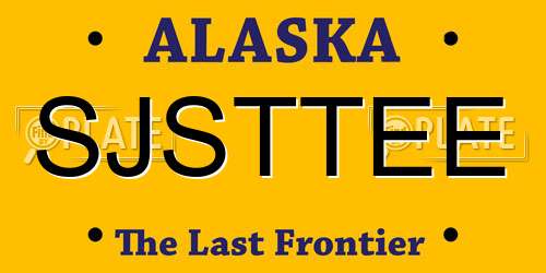 SJSTTEE Alaska License Plate