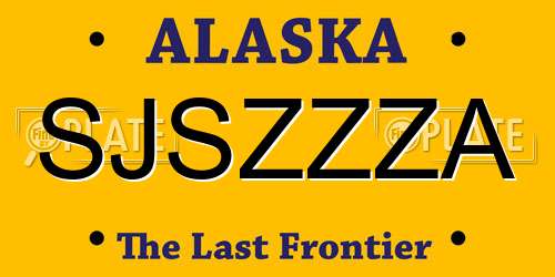 SJSZZZA Alaska License Plate