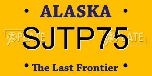 SJTP75 Alaska License Plate