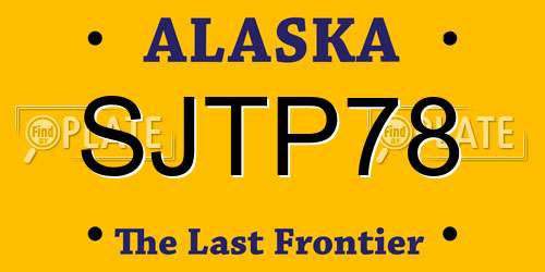 SJTP78 Alaska License Plate