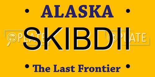 SKIBDII Alaska License Plate