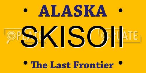 SKISOII Alaska License Plate
