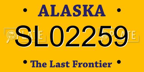 SL02259 Alaska License Plate