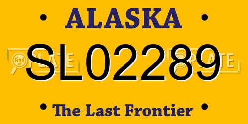 SL02289 Alaska License Plate