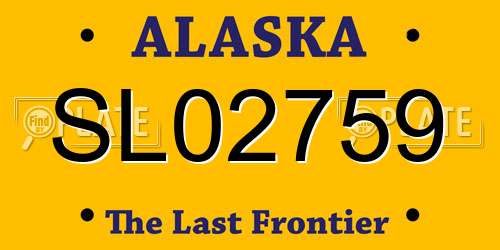 SL02759 Alaska License Plate