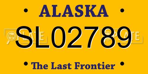 SL02789 Alaska License Plate