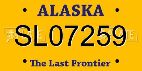 SL07259 Alaska License Plate