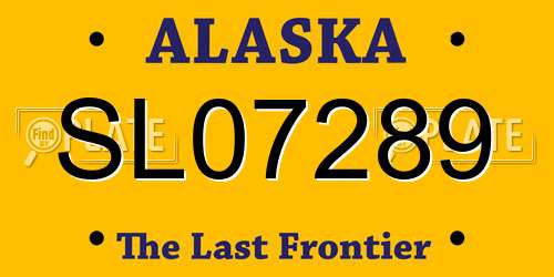 SL07289 Alaska License Plate