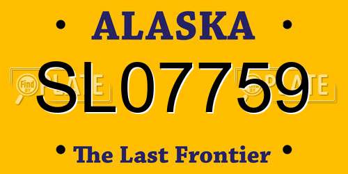 SL07759 Alaska License Plate
