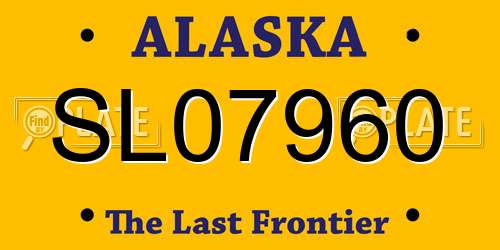 SL07960 Alaska License Plate
