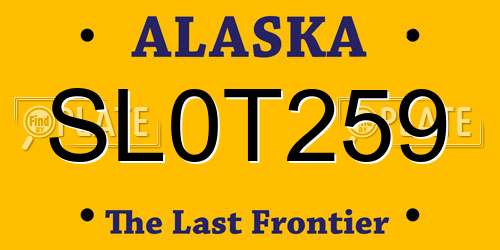 SL0T259 Alaska License Plate
