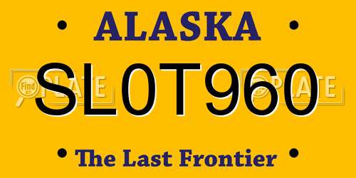 SL0T960 Alaska License Plate
