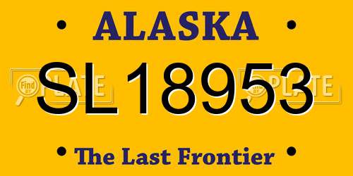 SL18953 Alaska License Plate