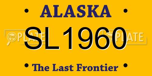 SL1960 Alaska License Plate