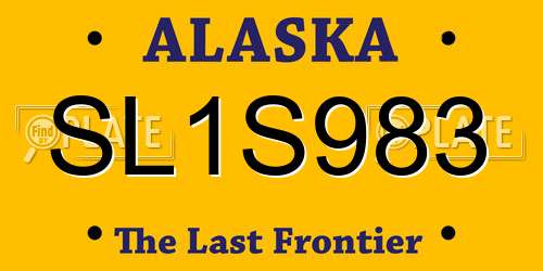 SL1S983 Alaska License Plate