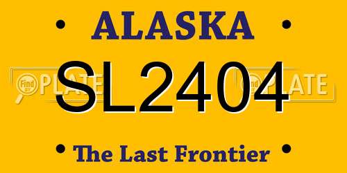 SL2404 Alaska License Plate