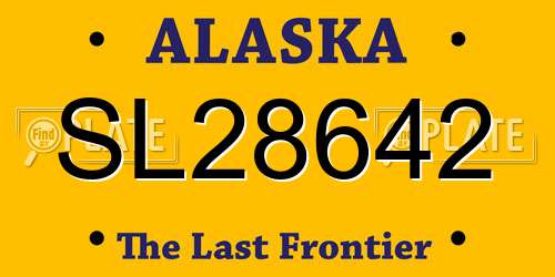 SL28642 Alaska License Plate