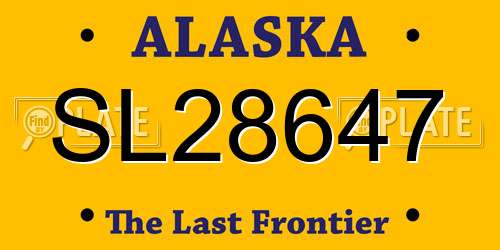 SL28647 Alaska License Plate