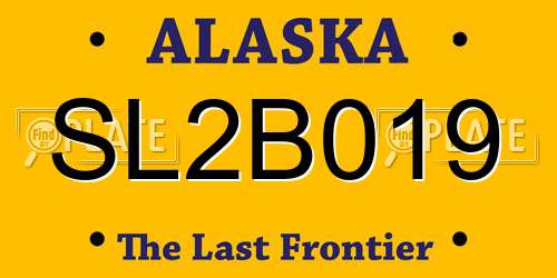 SL2B019 Alaska License Plate