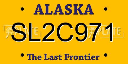 SL2C971 Alaska License Plate