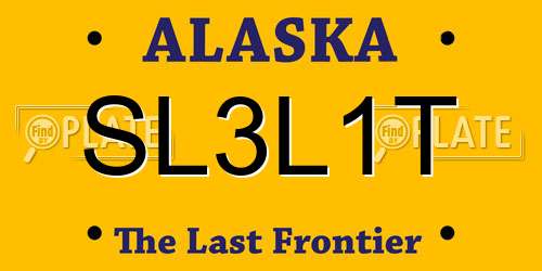 SL3L1T Alaska License Plate