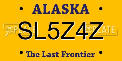 SL5Z4Z Alaska License Plate