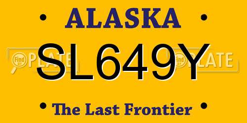 SL649Y Alaska License Plate