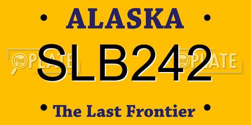 SLB242 Alaska License Plate