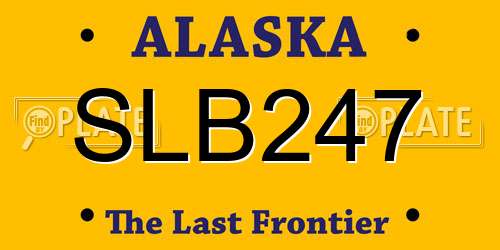 SLB247 Alaska License Plate