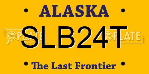 SLB24T Alaska License Plate