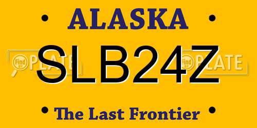 SLB24Z Alaska License Plate