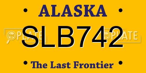 SLB742 Alaska License Plate