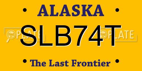 SLB74T Alaska License Plate