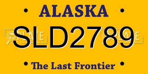 SLD2789 Alaska License Plate