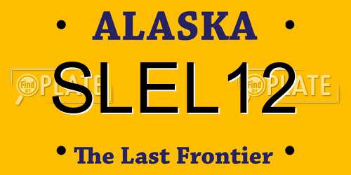 SLEL12 Alaska License Plate