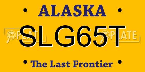 SLG65T Alaska License Plate