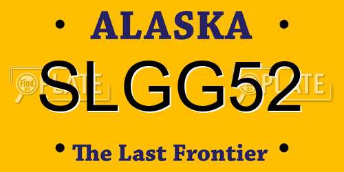 SLGG52 Alaska License Plate