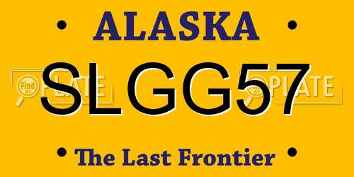 SLGG57 Alaska License Plate