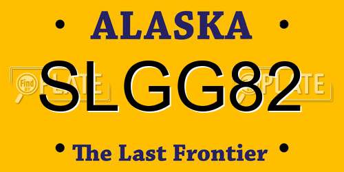 SLGG82 Alaska License Plate