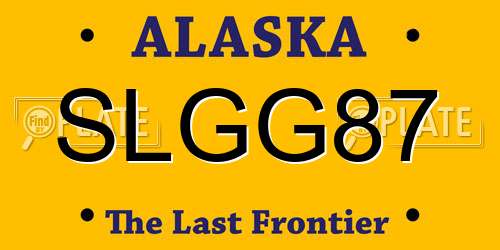 SLGG87 Alaska License Plate