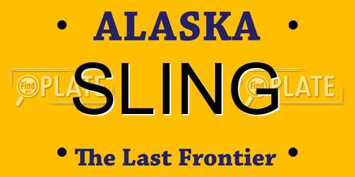 SLING Alaska License Plate