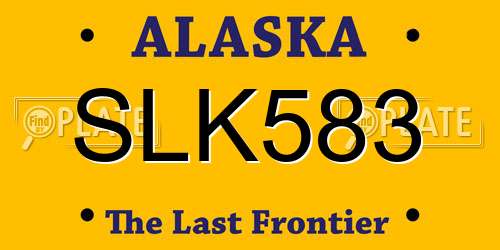 SLK583 Alaska License Plate
