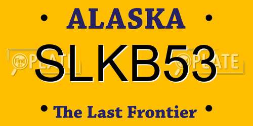 SLKB53 Alaska License Plate