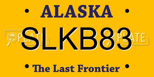 SLKB83 Alaska License Plate