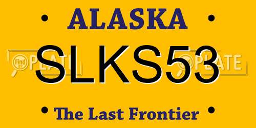 SLKS53 Alaska License Plate