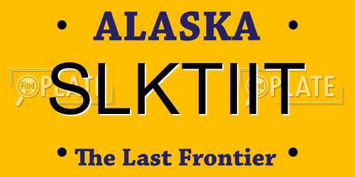 SLKTIIT Alaska License Plate