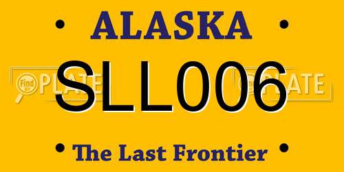 SLL006 Alaska License Plate