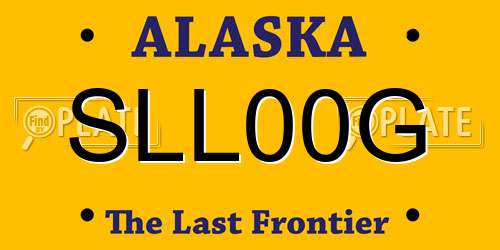 SLL00G Alaska License Plate