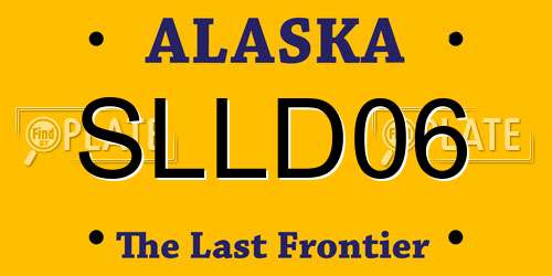 SLLD06 Alaska License Plate